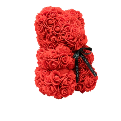 Promotional Product Decoration Flower Teddy Rose Bear 25cm with box