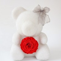 Gift valentine bear rose beautiful flower rose bear with flower