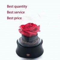 Wholesale immortal rose flower in gift box forever rose real preserved flower for valentine's gift