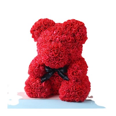 Wholesale High Quality Handmade Teddy Bear Valentine Rose Bear For Valentine's Gift