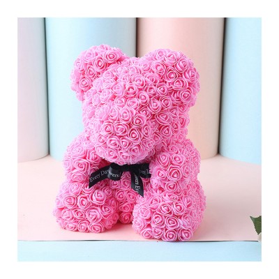 Valentine Decoration Handmade Teddy Bear Lovely Bear Rose Decoration Flower Foam Teddy Bear For Valentine Gift