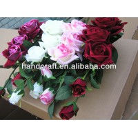 artificial silk flower multi-color rose for home decoartion