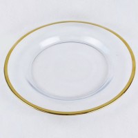 Wholesale round food container transparent white wedding charger plates