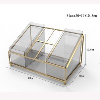 New design small glass acrylic stationery storage box wholesale