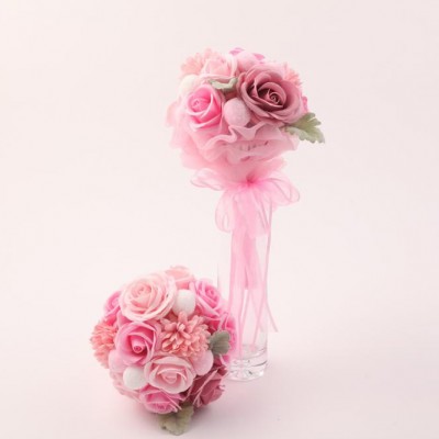 China Factory Directly Supply Artificial Flower Mini Bouquet Handmade Flower Soap Rose