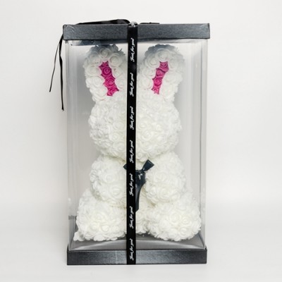 Valentine Gift Rose Bunny Rabbit Roses Led Teddy Bear Eternal for Sale