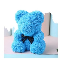 Artificial Flower Beautiful Teddy Rose Bear Vcalentine's Gift Handmade Rose Teddy Bear for Gift